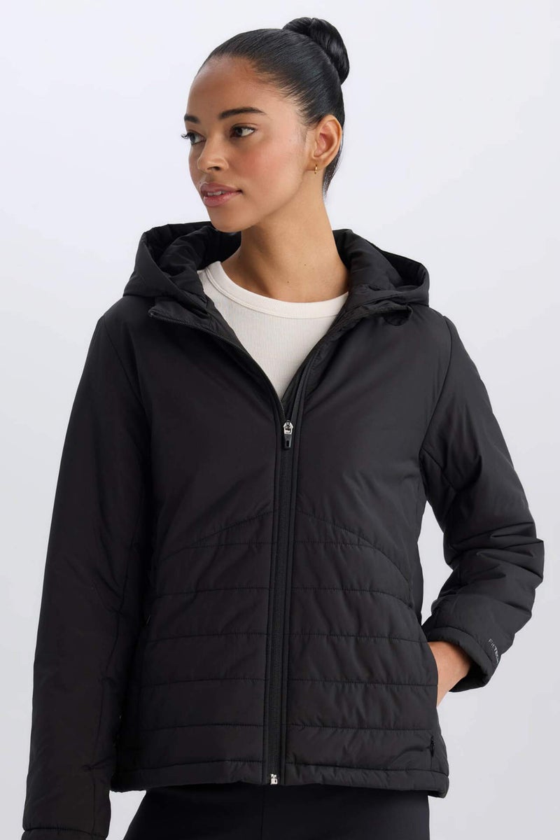 DeFactoFit Regular Fit Hooded Zippered Waterproof Jacket - Image 1