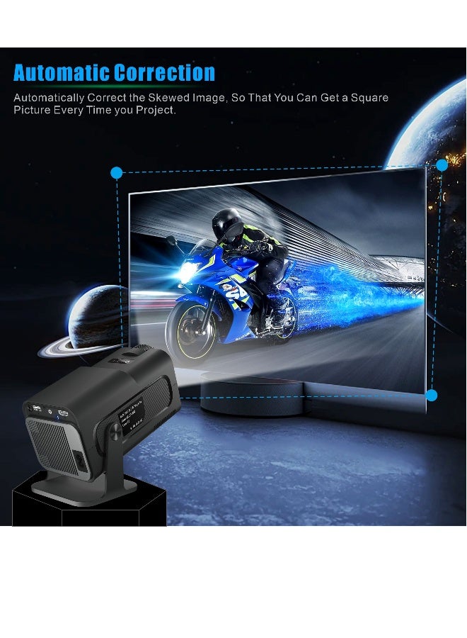 Topleo HY320 mini portable projector 4K 200 ANSI smart projector, with WiFi 6 BT 5.0 screen adjustment 180-degree rotation built in Android 11.0 OS - Image 3