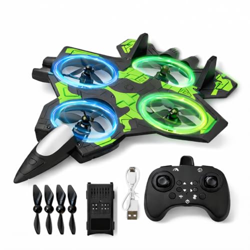Shopsero Remote Control Jet Drone with LED Lights and Controller - Image 1
