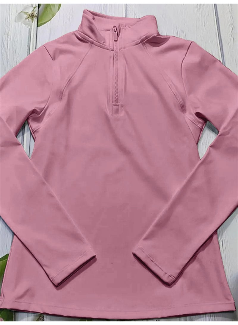 general Zipper Equestrian T-Shirts Girls Long sleeve Sport Horse Riding Clothes Breathable Tops Girl Trainning Competition Blouse - Image 3