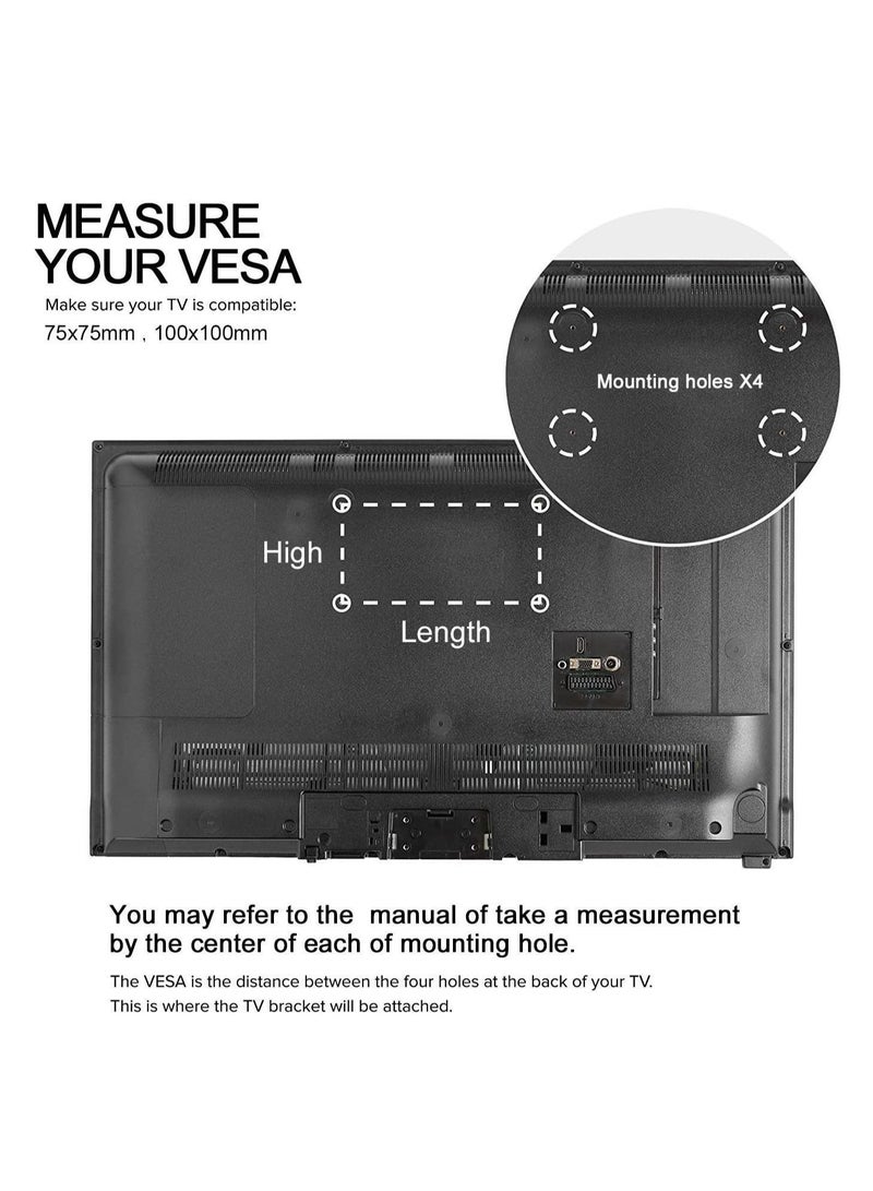 Universal Rotating Swivel Tilting LCD Monitor TV Bracket Wall Mount for Samsung, Sony, LG, Sharp, Haier, Toshiba,Element, TCL, Westinghouse 14 15 17 19 22 24 Inch, Plasma, LCD, LED, TV Monitors - Image 5
