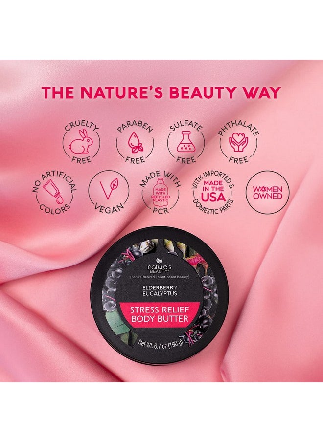 Nature's Beauty Nature's Beauty Elderberry Eucalyptus Stress Relief Body Butter Multi-Pack - Luxury Moisturizer, Unwind + Restore Your Skin, Made w/Shea Butter, Avocado + Sweet Almond Oil, 6.7 oz (2 Pack)  - Image 5