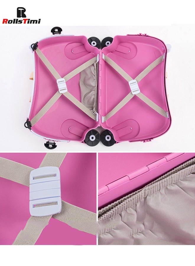 Kid's Doggie Suitcase, Can Be Ridden, Can Sit, Pink