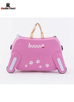 RollsTimi  Kid's Doggie Suitcase, Can Be Ridden, Can Sit, Pink  - Image 2