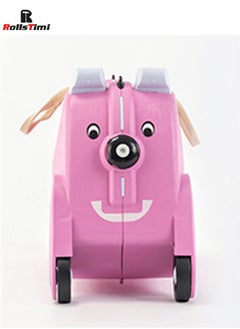 RollsTimi  Kid's Doggie Suitcase, Can Be Ridden, Can Sit, Pink  - Image 4