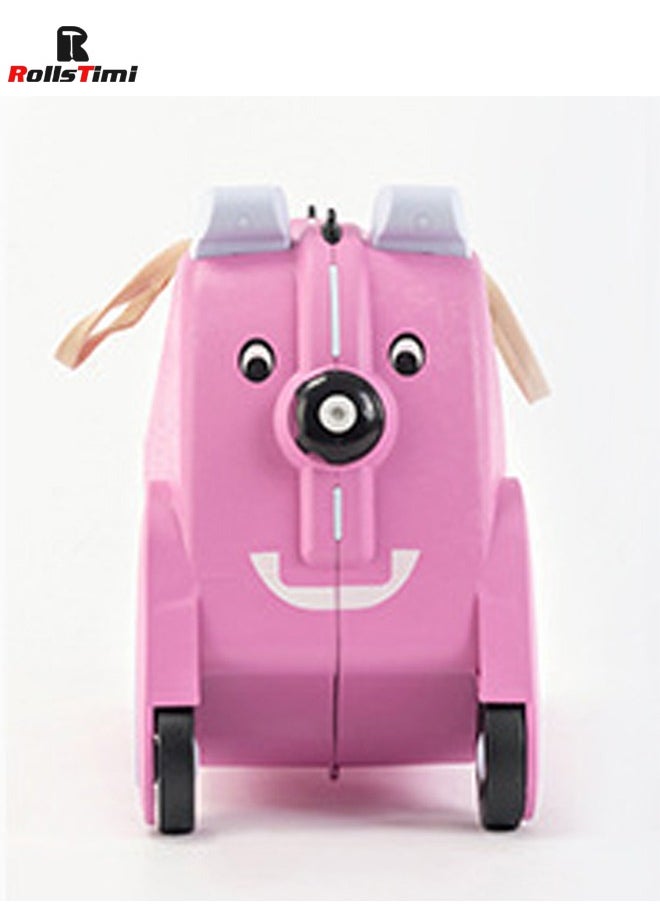 RollsTimi  Kid's Doggie Suitcase, Can Be Ridden, Can Sit, Pink  - Image 4