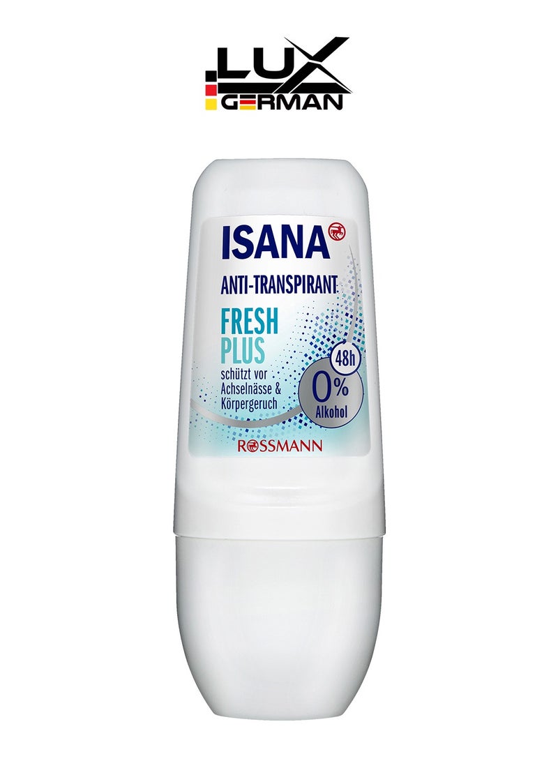 Isana Anti-perspirant Roll-on Fresh Plus 50 ml - Image 1