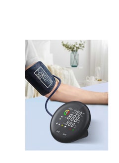 Blood Pressure Monitor with Mobile App, 3-Color Display, and 360° Surround Arm Band – Perfect Fit for All Arm Sizes, Separate Data Storage (BLACK)