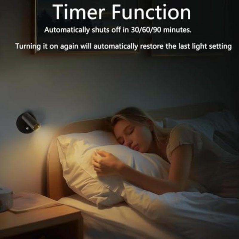 Wireless Spot Wall lights Indoor, اضاءة جدارية Rechargeable Wireless Spotlight with Timer and Dimmable, LED Uplight for Plants/Artwork - Image 3
