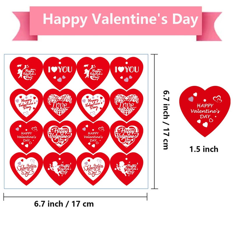 Ccswybf 80Pcs Heart Stickers for Valentines, 1.5" Valentine Sticker Love Stickers Valentines Labels Stickers for Valentine's Day Party - Image 2