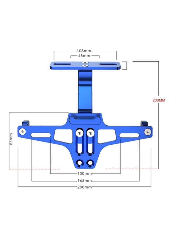 NIBEMINENT Motorcycle License Plate Bracket with LED Lights  - Image 3