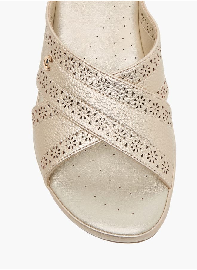 Le Confort - Lazer Cut Slip-On Sandals - Image 1