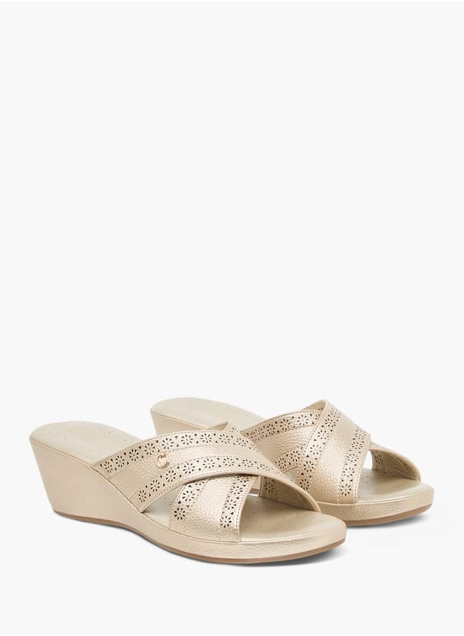 Le Confort - Lazer Cut Slip-On Sandals - Image 1
