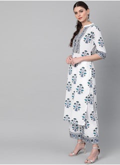 Libas Printed Straight Kurta with Printed Palazzo with Pockets Set by Styli  - Image 2