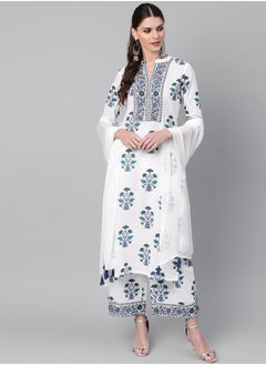 Libas Printed Straight Kurta with Printed Palazzo with Pockets Set by Styli  - Image 1