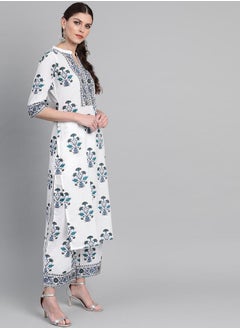 Libas Printed Straight Kurta with Printed Palazzo with Pockets Set by Styli  - Image 3