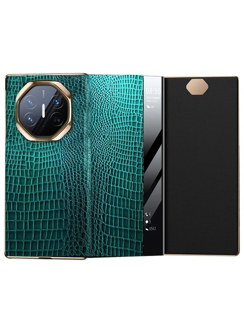 Smart View Flip Case Compatible with Huawei Mate XT Ultimate Design, Slim Flip Case Drop Protection Shockproof Protective Cover with Window View Function