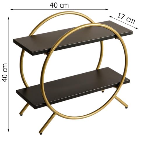DDS Dream Decor Shoppee DDS Dream Decor Shopee Kitchen Storage Organizer Premium 2 Tier Circular Countertop Organizer Rack || Multishelf Storage Stand for Kitchen, Bathroom or Dressing table Spice Shelf (GOLFDEN WHITE) - Image 4