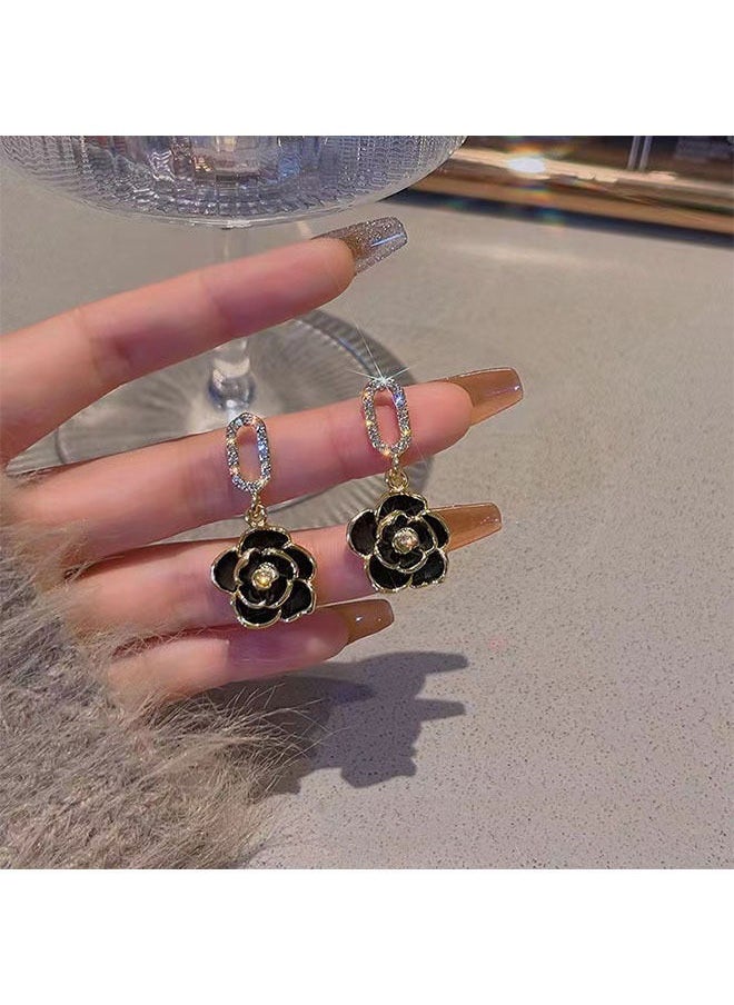 Depend - Camellia Lucky Earrings Graceful Design Earrings - Image 1