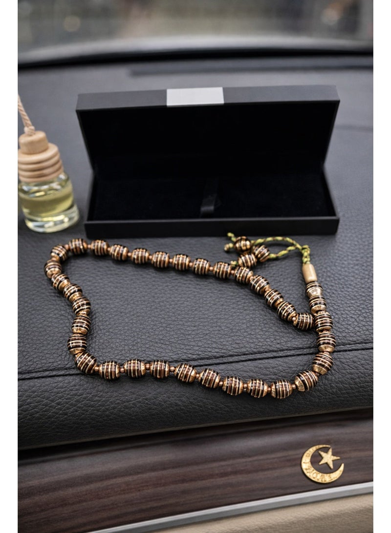 Elegant Islamic rosary containing 30 beads, bright and eye-catching, with a luxurious gift box suitable for placing the rosary or pen inside - Image 1