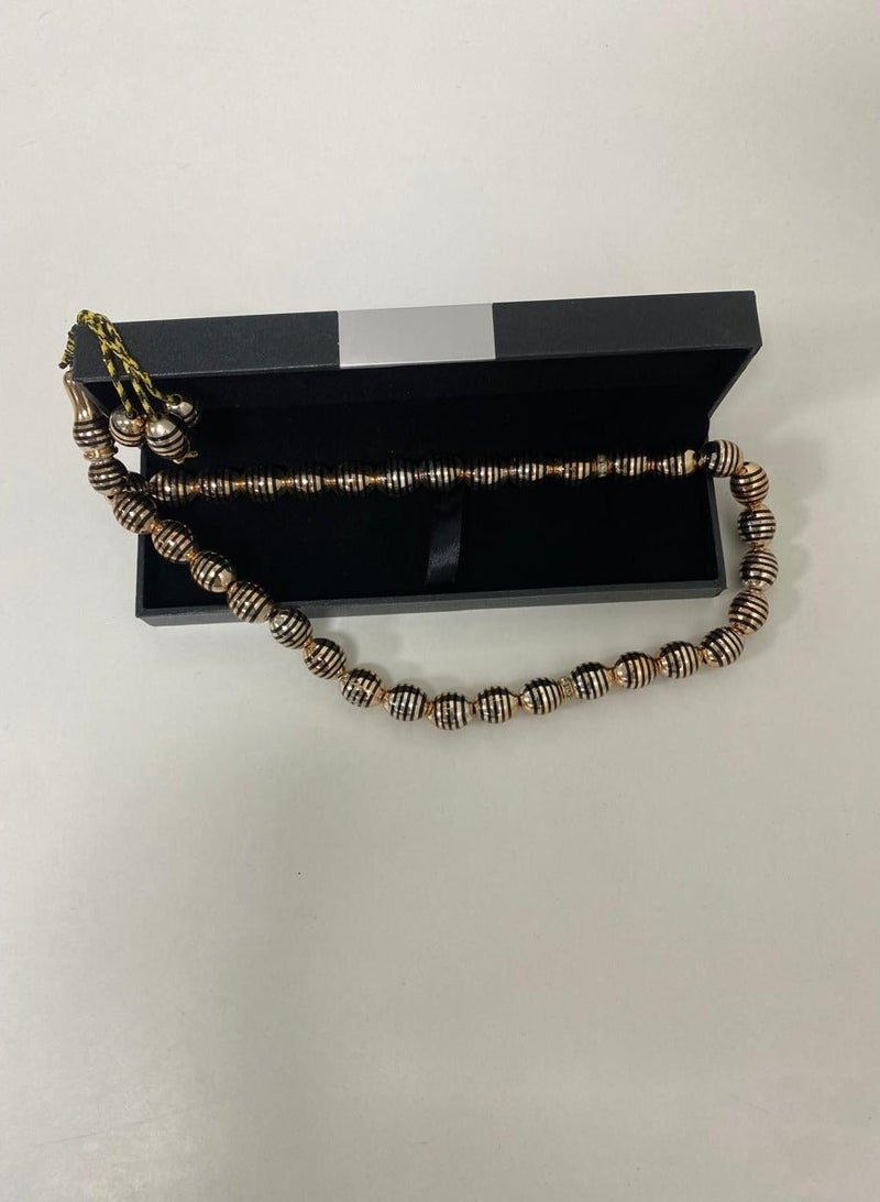 Elegant Islamic rosary containing 30 beads, bright and eye-catching, with a luxurious gift box suitable for placing the rosary or pen inside - Image 5