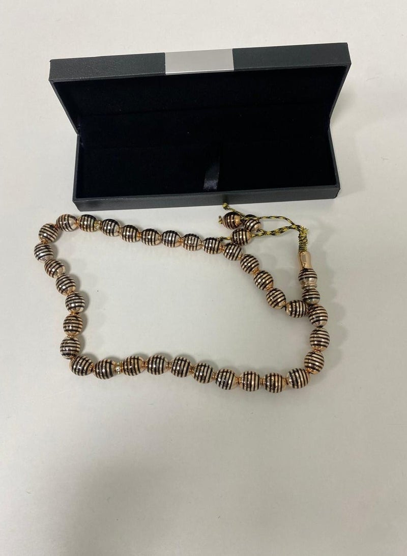 Elegant Islamic rosary containing 30 beads, bright and eye-catching, with a luxurious gift box suitable for placing the rosary or pen inside - Image 3
