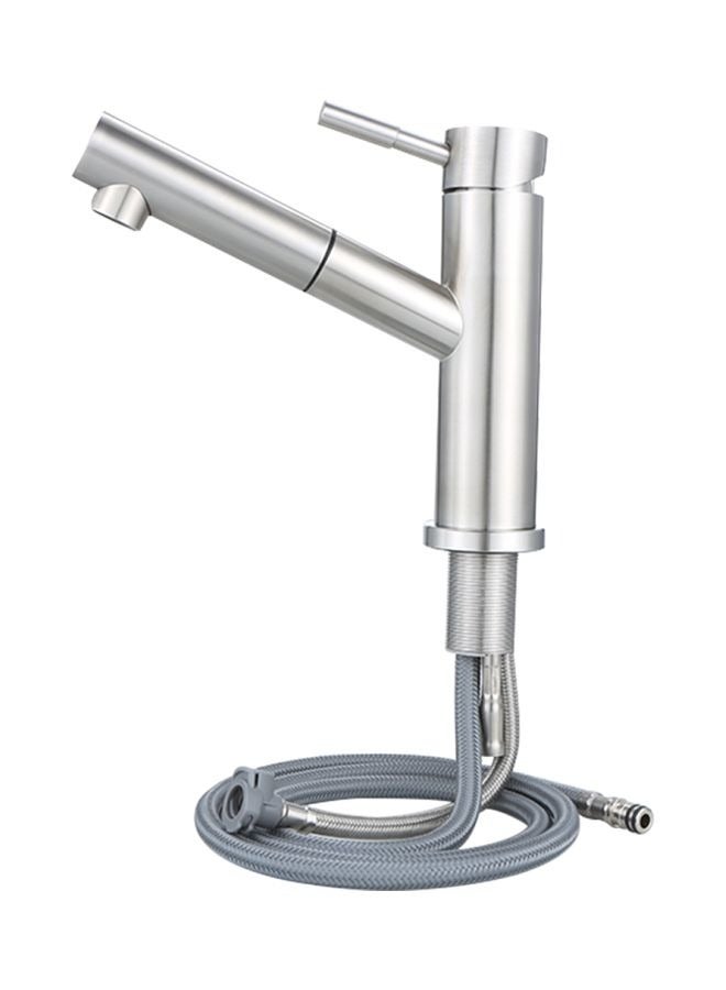 Loquat Single handle swivel pull-down kitchen faucet, pull-down kitchen faucet, kitchen faucet with 2 spray modes, stainless steel 360° swivel single handle faucet, pull-out faucet for kitchen sink, single hole basin faucet - Image 2