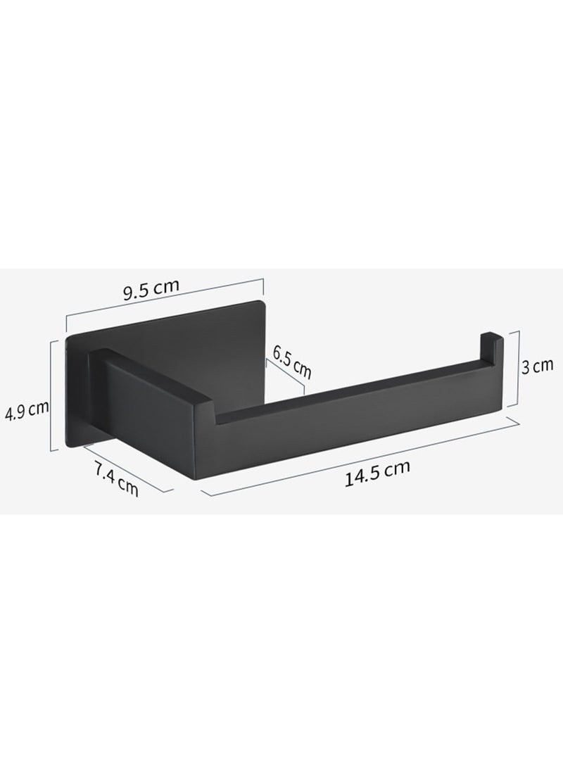 HaHaHai - Adhesive Toilet Paper Holder - No Drilling Toilet Roll Holder for Bathroom, SUS 304 Stainless Steel(Black) - Image 1