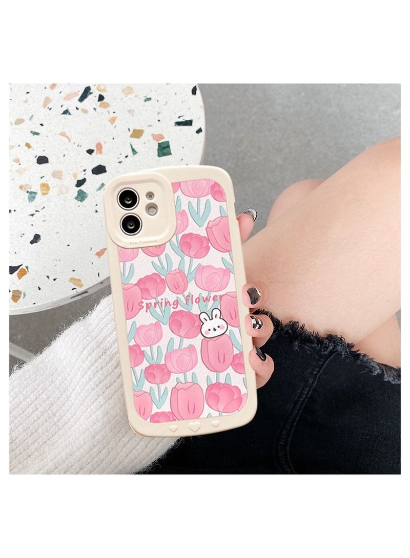 Loquat Cartoon Flowers Silicone Soft Shell Apple Phone Case - Image 1