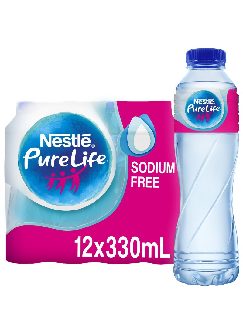 Nestle Pure Life Sodium Free Water 12 x 330ml - Image 1