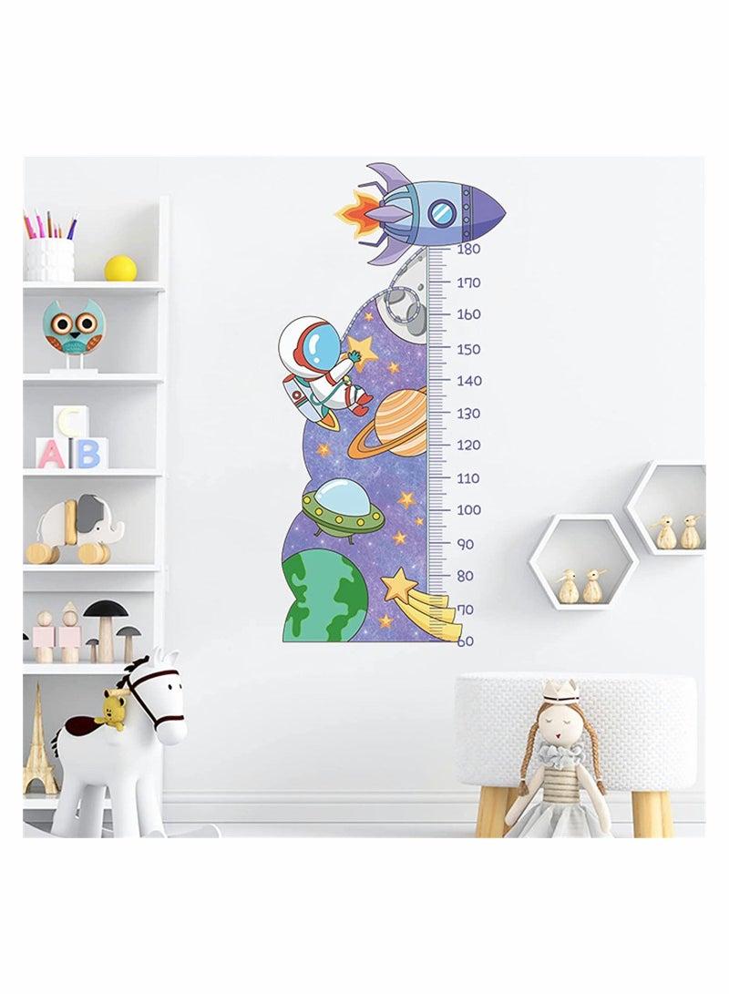 Y&D Kids Height Growth Chart Wall Stickers Outer Space Decals Astronaut Measuring Ruler Wallpaper Peel and Stick for Living Room Bedroom Decor - Image 3