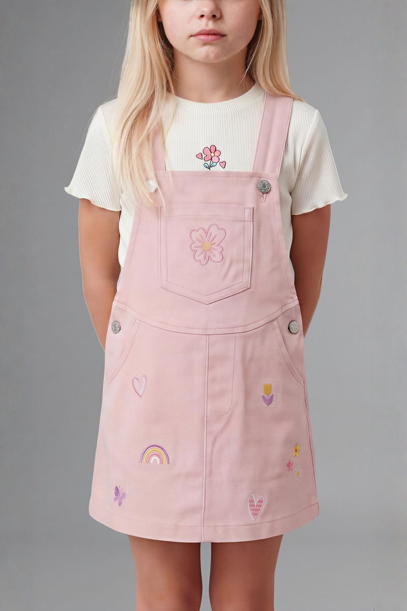 DeFacto Pink BabyGirl Baby Girl Regular Fit 100% Cotton Long Sleeve Woven Dress Casual - Image 2