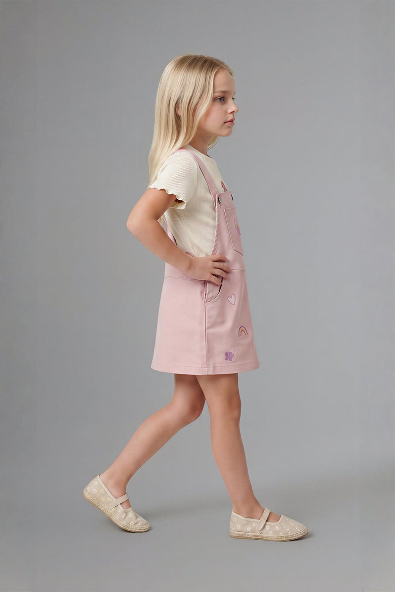 DeFacto Pink BabyGirl Baby Girl Regular Fit 100% Cotton Long Sleeve Woven Dress Casual - Image 3