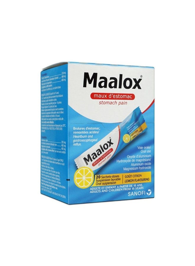maalox plus Maalox Lemon Flavouring Sachets 20S - Image 3