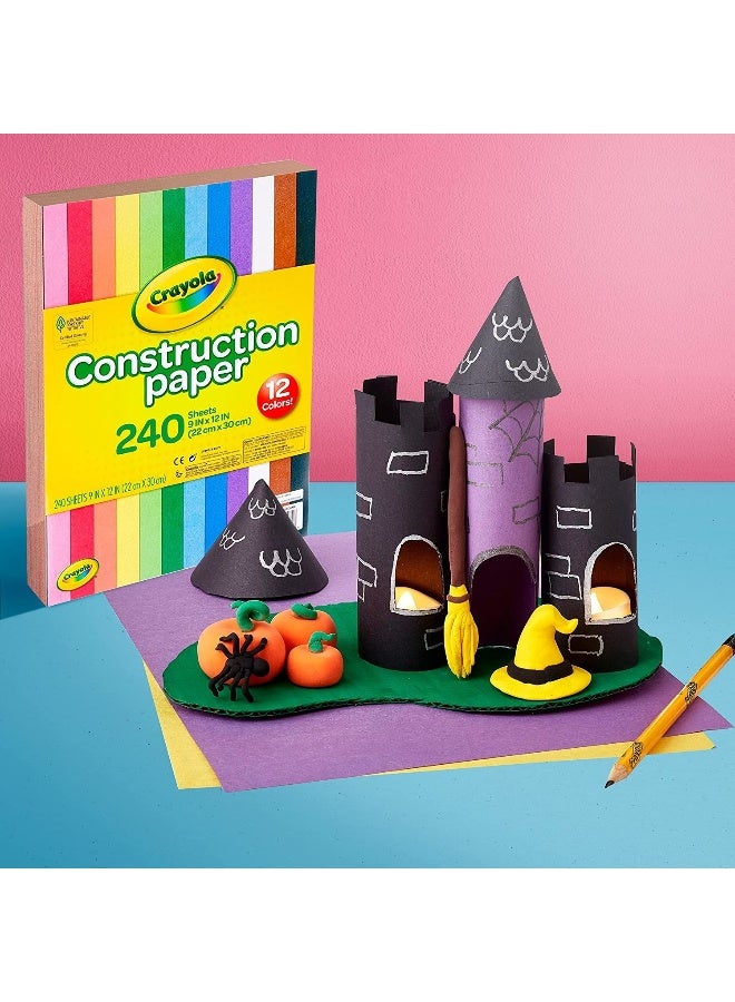 Crayola ورق البناء من كرايولا (240 ورقة، 22 × 30 سم، 12 لون) - Image 3