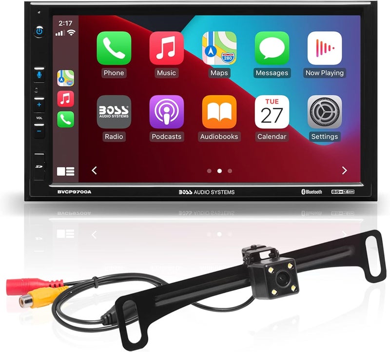 BOSS AUDIO SYSTEMS نظام ستيريو السيارة BOSS Audio Systems BVCP9700A-C - 7 بوصة دبل دين، Apple CarPlay، Android Auto، شاشة تعمل باللمس، بلوتوث، كاميرا خلفية - Image 1