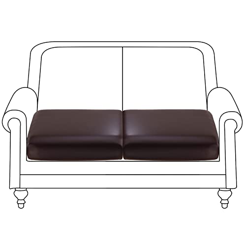 Fuloon Fuloon Faux Leather Couch Cushion Slipcover Waterproof Stretch Covers for Sofa RV Chair Seat Cover Individual Loveseat Couch Cushion Replacement PU Leather Sofa Slipcovers2 Pack Brown