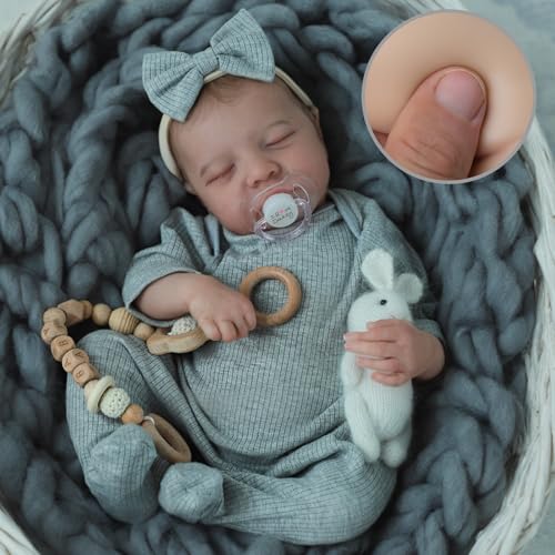 SCOM Realistic Reborn Baby Dolls 18 Inch Real Life Baby Girl Lifelike Doll with Weighted Body Newborn Baby Boy with Full Vinyl for Kids Age 3 4 5 6 Gift - Image 1