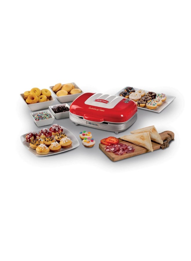 أريتي 700W Multifunction Sandwiches and Cookies Maker Red 11 x 22 x 27 cm 00C197200ARAS 700 W 00C197200ARAS - Image 2