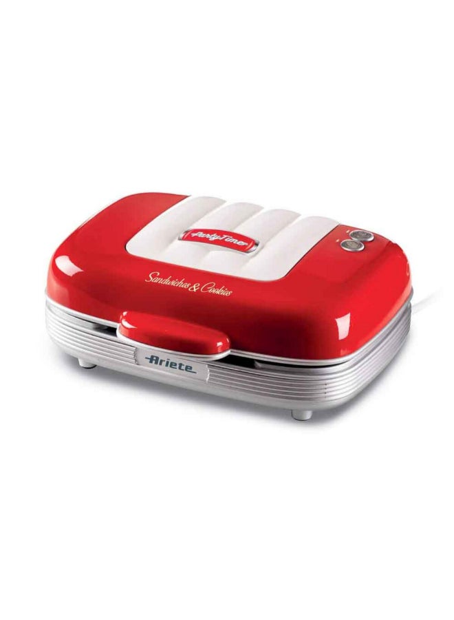 أريتي 700W Multifunction Sandwiches and Cookies Maker Red 11 x 22 x 27 cm 00C197200ARAS 700 W 00C197200ARAS - Image 1
