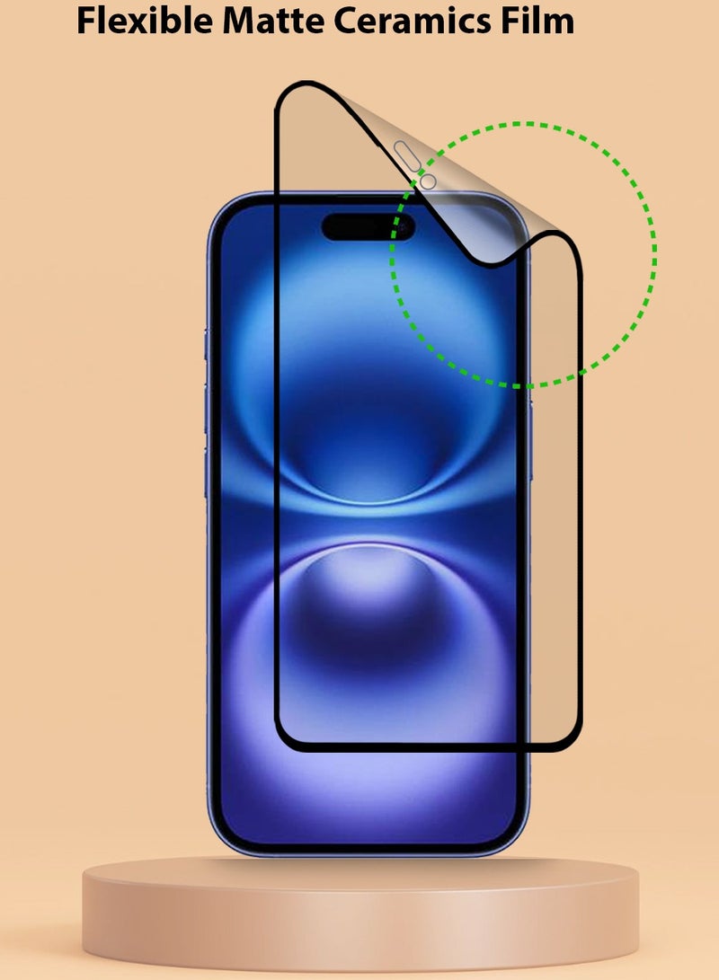 Techie 9D Matte Ceramic Screen Protector Film for Apple iPhone 16 Plus/ 15 Plus / 14 Pro Max 6 .7 Inch – Smooth Feel Anti Fingerprint Bubble Free - Image 4