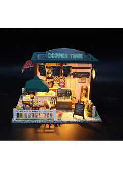 Flever Flever Dollhouse Miniature DIY House Kit Creative Room with Furniture for Romantic Valentine's Gift (Time Cafe)  - Image 4