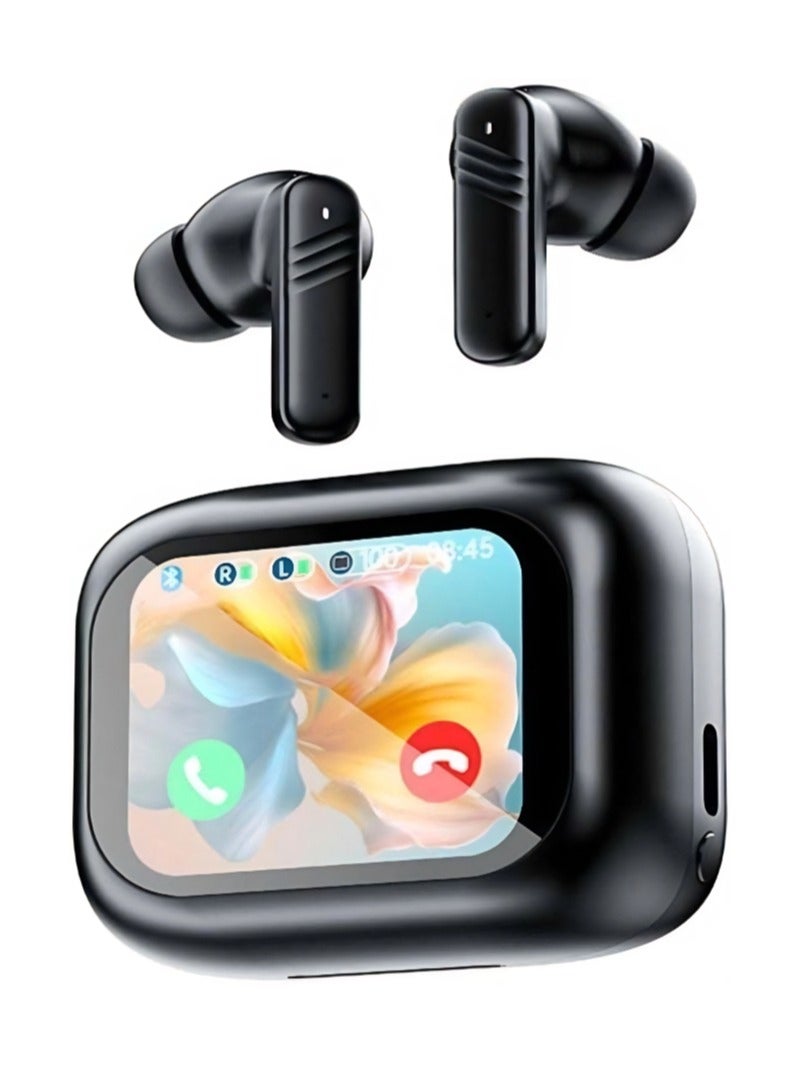 Active Noise Cancelling Earbuds with Smart Touch Screen, TWS True Wireless Bluetooth Earphones for iPhone and Android, In-Ear Headphones for Sports, Gym, and Running  - Image 1