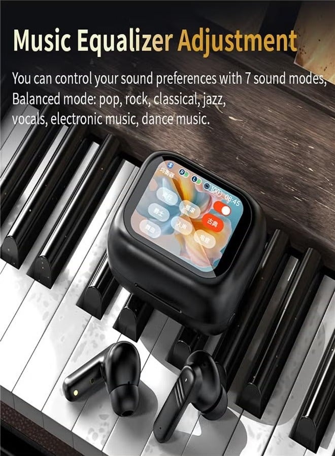 Active Noise Cancelling Earbuds with Smart Touch Screen, TWS True Wireless Bluetooth Earphones for iPhone and Android, In-Ear Headphones for Sports, Gym, and Running  - Image 3
