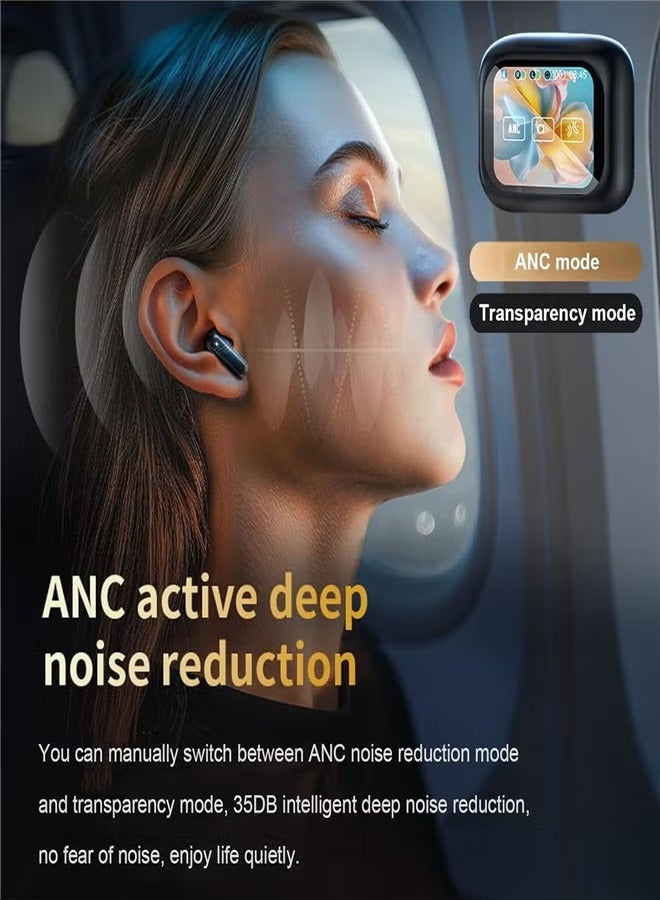 Active Noise Cancelling Earbuds with Smart Touch Screen, TWS True Wireless Bluetooth Earphones for iPhone and Android, In-Ear Headphones for Sports, Gym, and Running  - Image 5