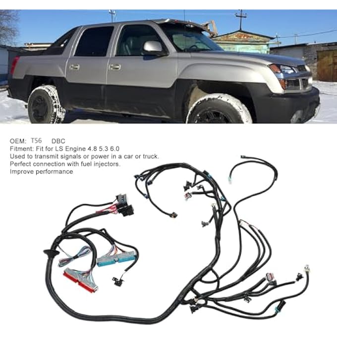 Keenso Engine Injector Wiring Harness Automotive Stand Alone Wire Harness T56 Dbc Drive By Wire For Ls Engine 48 53 60 - Image 3