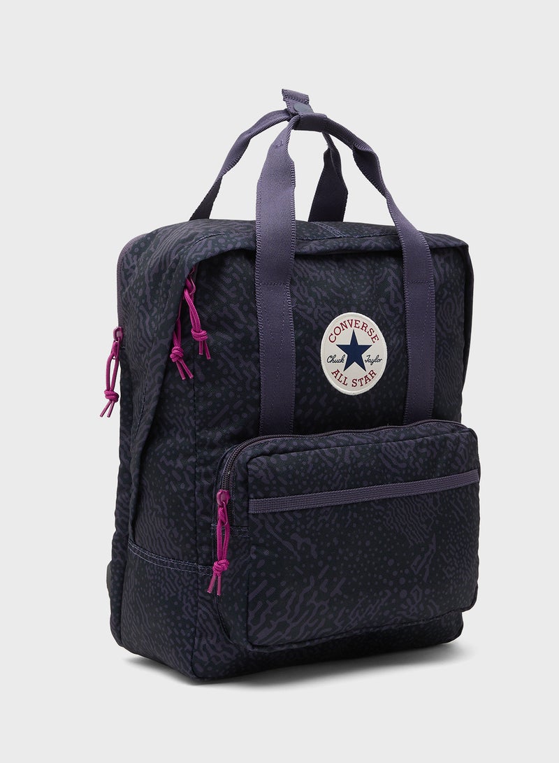 كونفرس حقيبة ظهر مربعة صغيرة بطبعة شاملة - Image 3