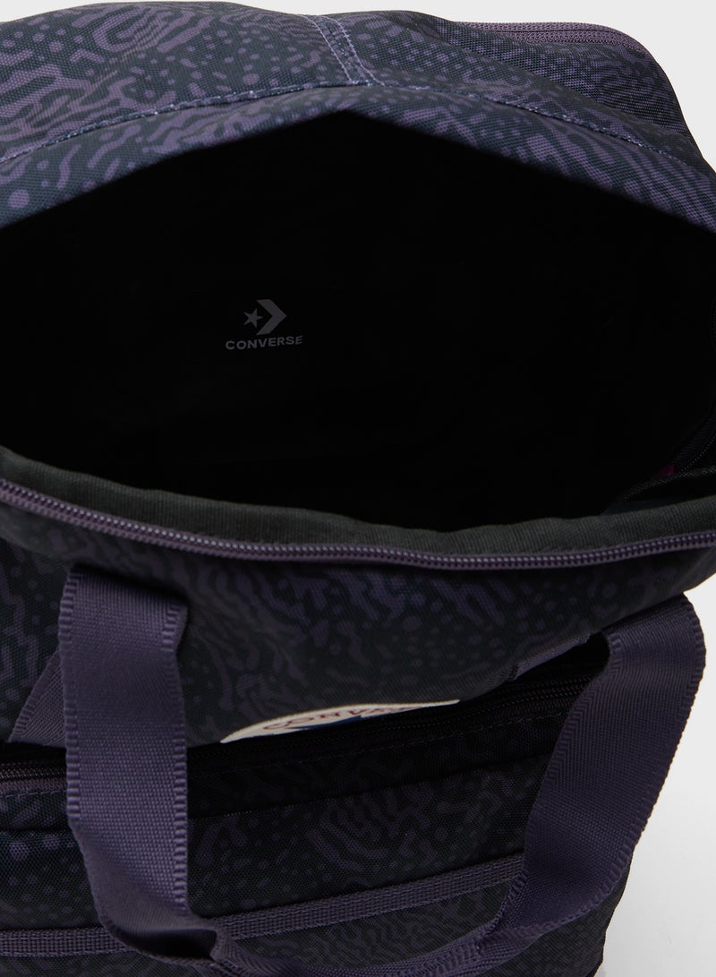 كونفرس حقيبة ظهر مربعة صغيرة بطبعة شاملة - Image 5