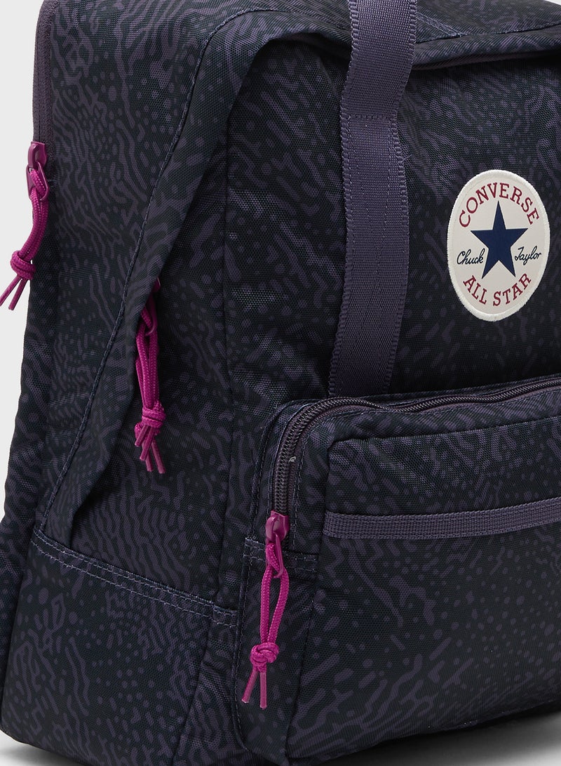 كونفرس حقيبة ظهر مربعة صغيرة بطبعة شاملة - Image 4