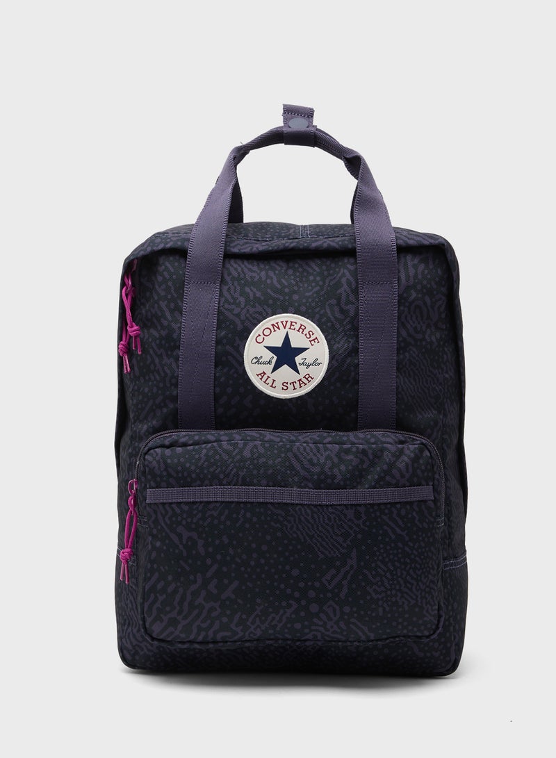 كونفرس حقيبة ظهر مربعة صغيرة بطبعة شاملة - Image 1